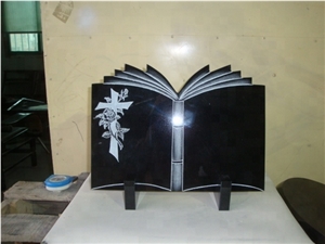 Black Granite Engraved Memorial Monuments