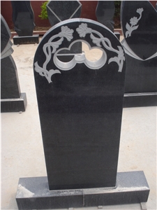 Black Polished Cross and Single Monuments