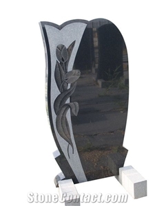 Black Russian Style Granite Monument Headstone