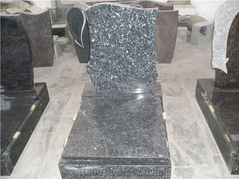 Blue Pearl Granite for Headstones/Gravestones