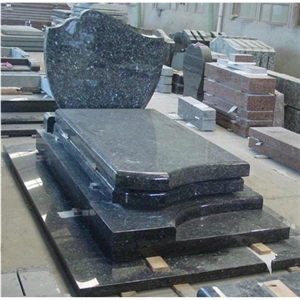 Blue Pearl Granite Poland Upright Gravestones