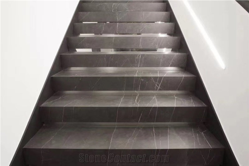 Bulgaria Grey Marble for Staircase Covering