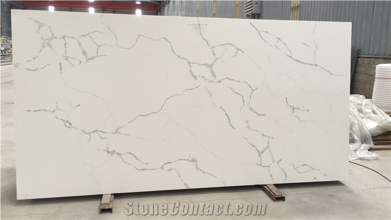 Calacatte White Quartz Wall Covering Tile Ms7005