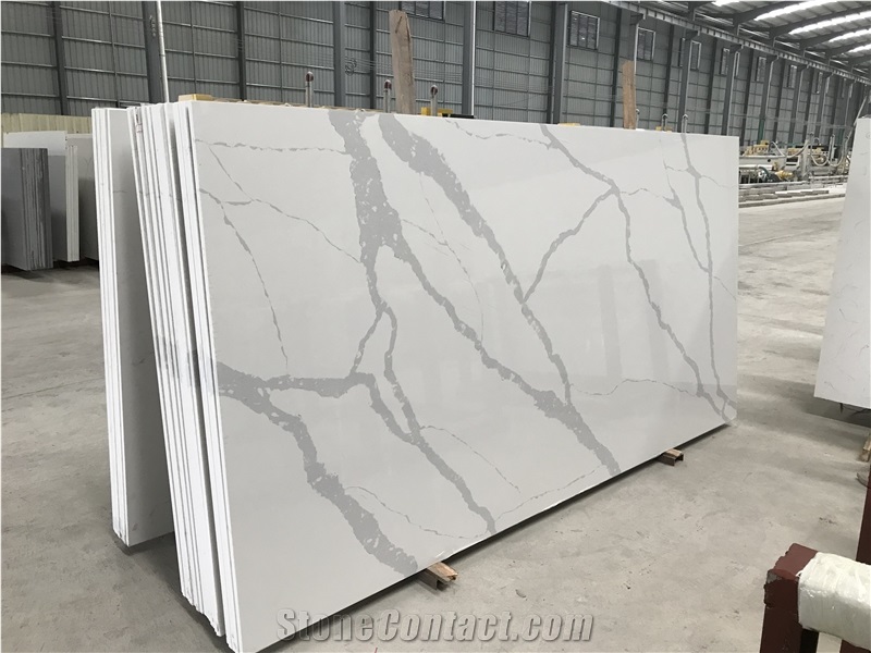Calacatte White Quartz Wall Covering Tile Ms7008