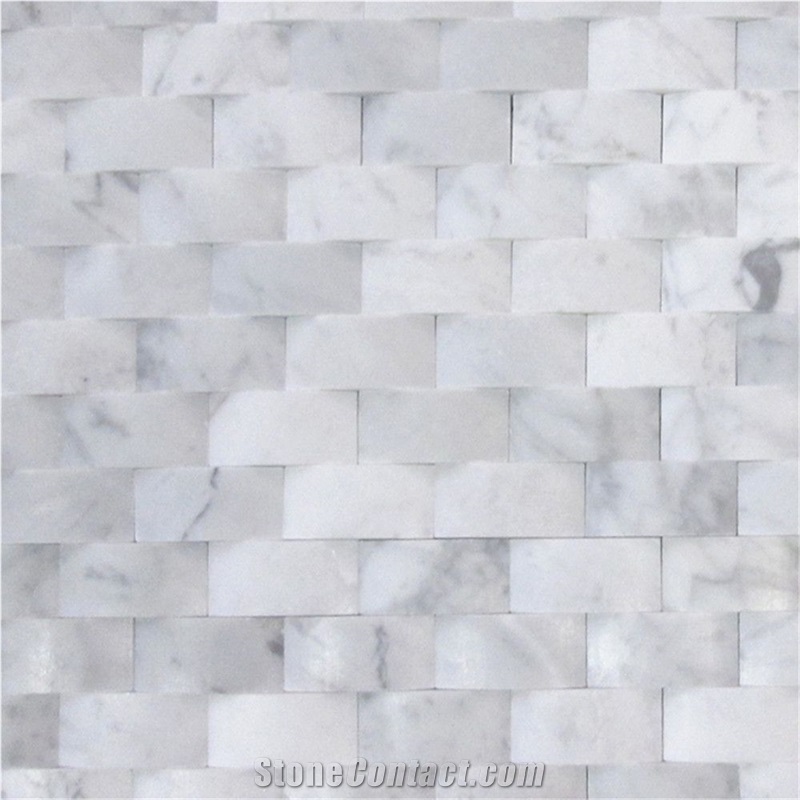 Carrara 3d Cambered 1x2 Brick Curved Arched Mosaic