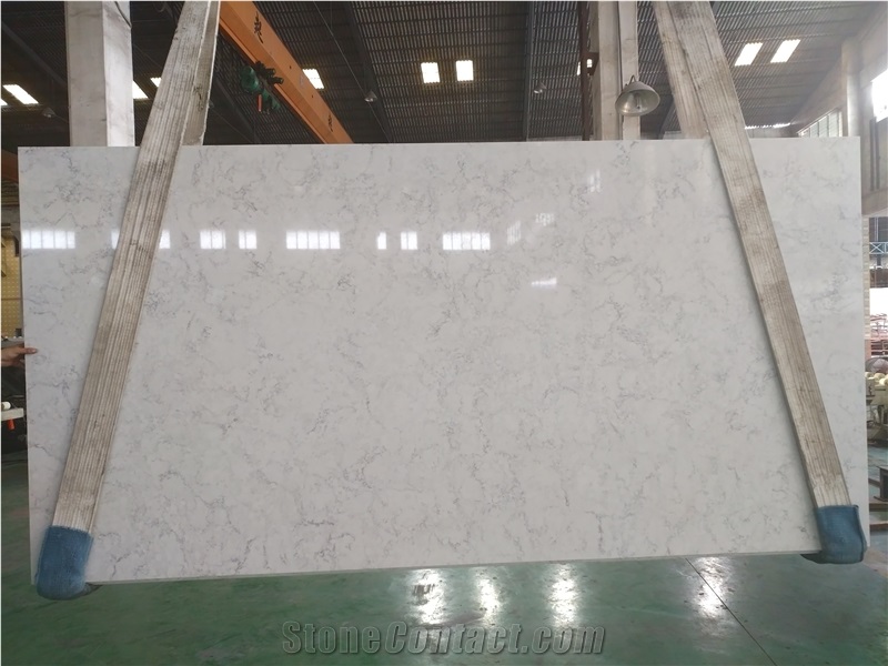 Carrara White Quartz Artificial Stone Countertop
