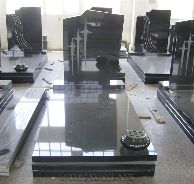 Cheap Upright Chinese Granite Cemetery Headstone