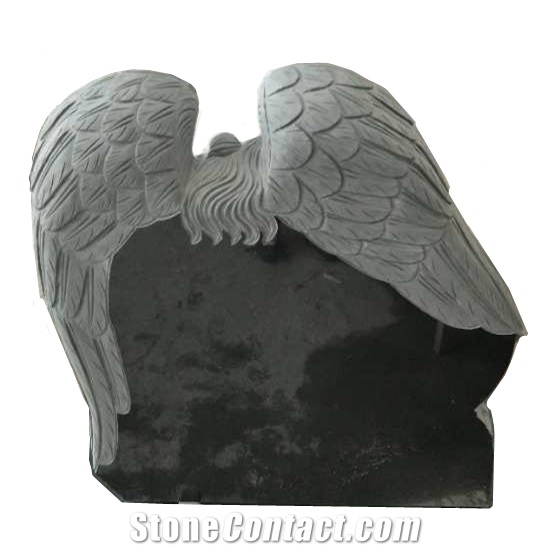 China Black Granite Angel Love Headstone