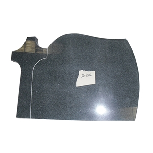 China Black Pearl Granite Tombstone Poland Style
