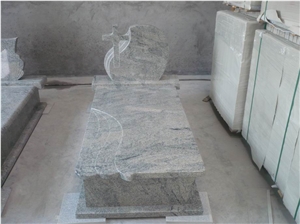 China Juparana Granite with Cross Tombstone