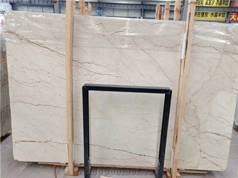 Cream Beige Marble with Red Lines Sofitel Gold