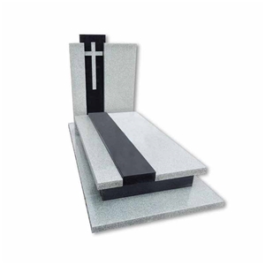 Customized Grey and Black Granite Monuments