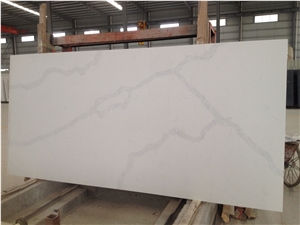 Engineering White Calacatta Quartz Stone for Wall