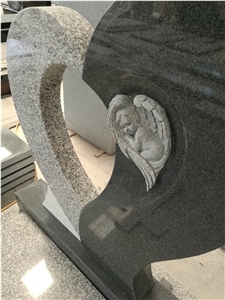 Engraved Pet Gravestone with Weeping Angel
