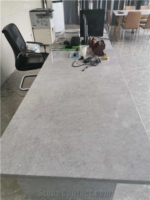 Enzo Grey Marble Table Tops for Restaurant