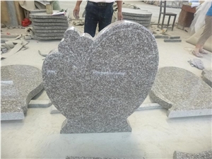 Fu Rose Granite Heart Shaped Headstones