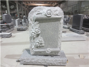 G633 Granite Tombstone Special Design with Rose
