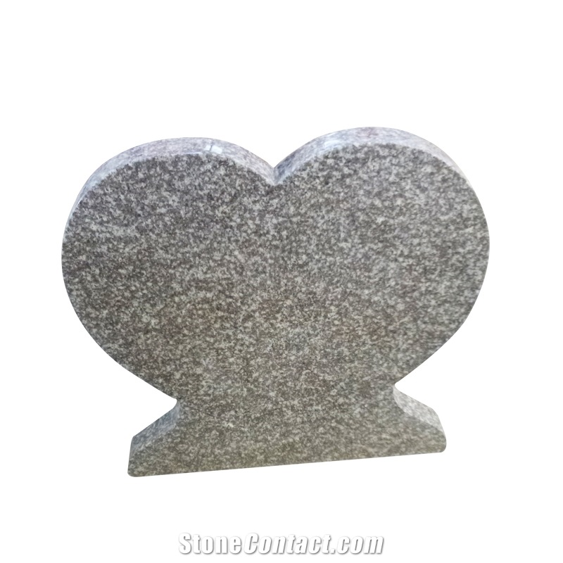 G664 Granite Heart Design Headstone