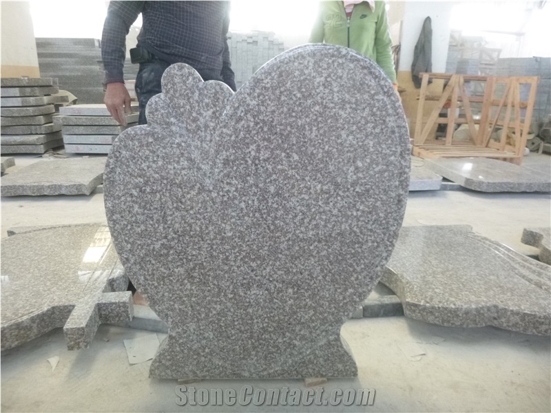 G664 Granite Heart Shaped Monuments Tombstone