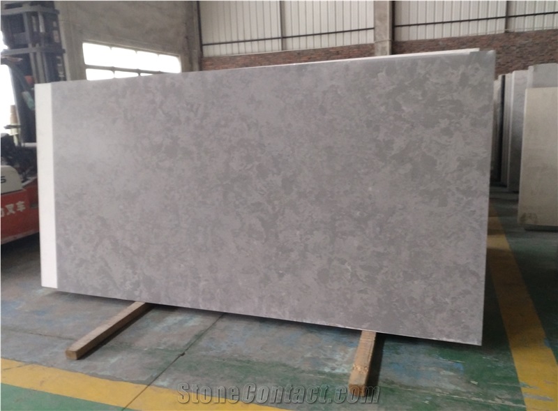 Grey Color Quartz Stone Slabs 6002