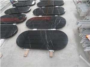 Guangxi Black Marquina Marble Table Top