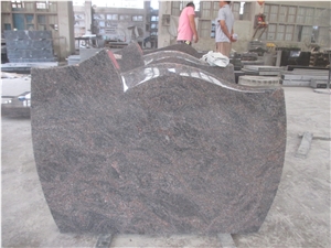Himalaya Blue Granite Headstones with French Style