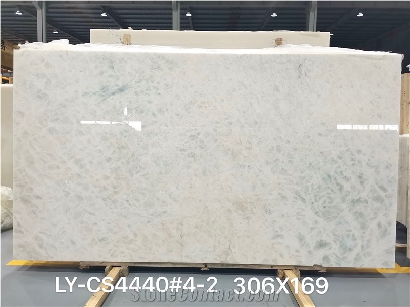 Ice Blue Onyx for Interior Decorator Natural Stone