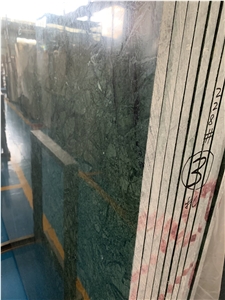 India Marble Flower Verde Dark Green Marble