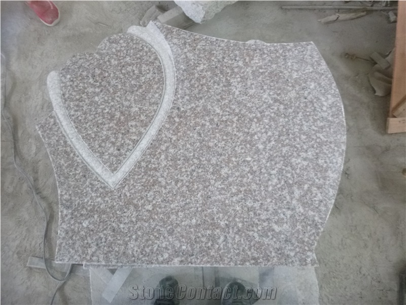 Loyuan Red Granite Heart Shaped Headstones