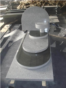 Mix Black and Grey Granite for Tombstones