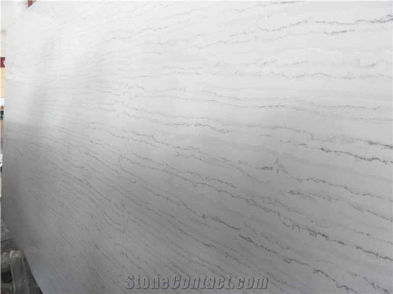 Ms6710 Wooden White Special Artificial Quartz Slab