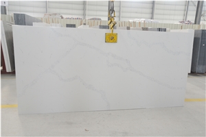 Ms7004 Calacatta White Quartz Slabs for Project