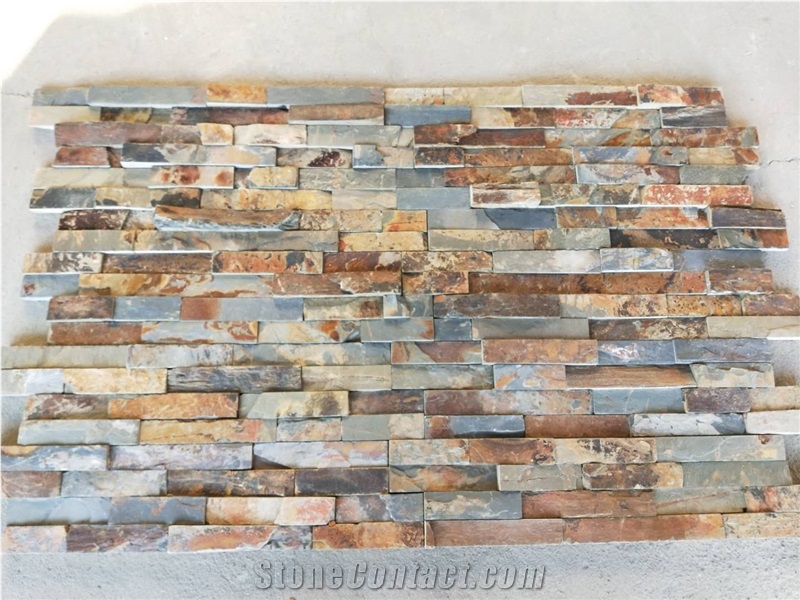 Natural Rusty Slate Culture Stone Wall Decoration