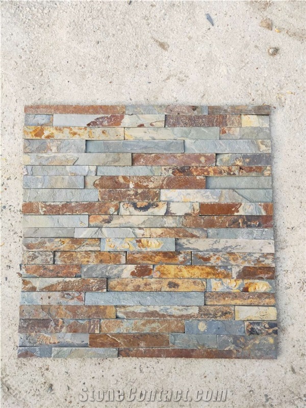 Natural Rusty Slate Culture Stone Wall Decoration