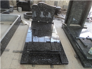 Norway Blue Pearl Granite with Two Cross Graves