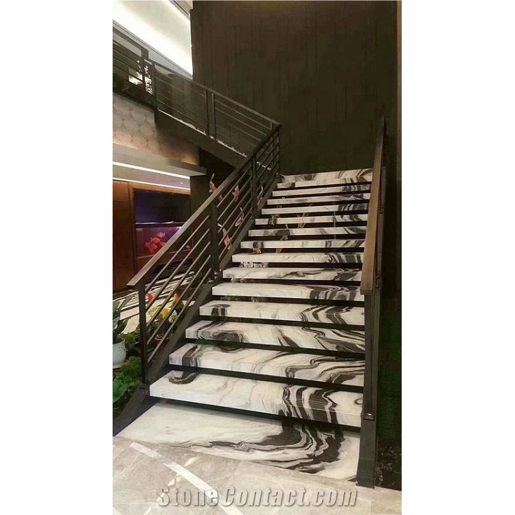 Panda Marble White Tiles for Stairs Floor Wall
