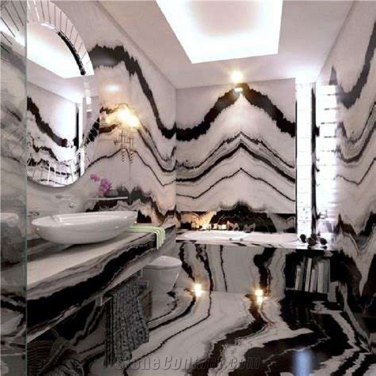 Panda Marble White Tiles for Stairs Floor Wall