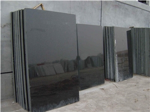 Polished Absolute Shanxi Black Granite Headstone
