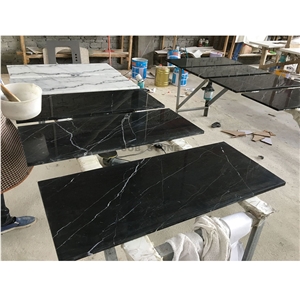 Polished Black Marquina Marble Table Top