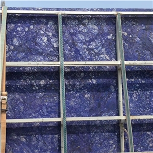 Polished Brazil Sodalite Blue Tiles