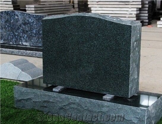 Polished Forest Green Granite Headstones