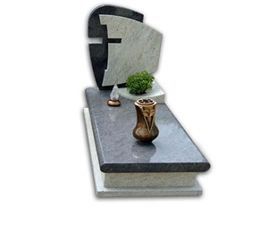 Polished Granite Monument with Cross