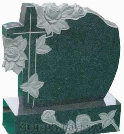 Polished Green Granite Tombstones/Gravestones