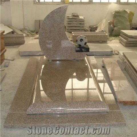 Polished Imperial Rose Granite Tombstones