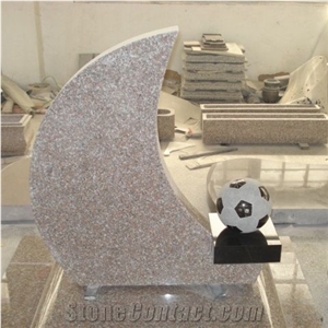 Polished Imperial Rose Granite Tombstones