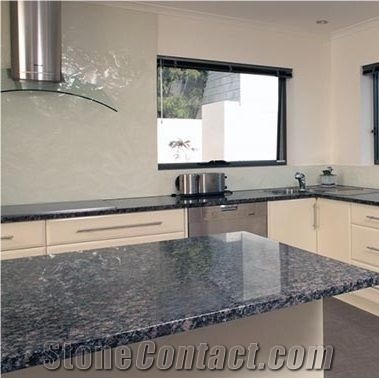 Polished New Sapphire Blue Granite for Countertops