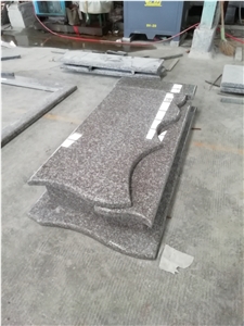 Polished Violet Luoyuan Granite Gravestones
