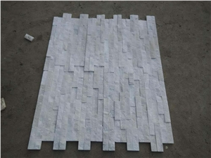 Pure White Quartz Ledgestone Veneer Stacked Stone