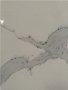 Quartz Wall Covering Slab White Calacatta Veins