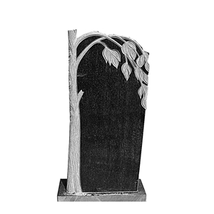 Russian Style Flower Etching Design Headstone